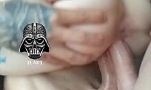 double vaginal creampie from two cocks flooding her pussy 💦🍆🍆