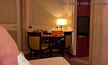 A hot whore spreads wide in the hotel mirror for my deep pounding session