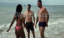 Pounding unknown beach babe bent over with Bruno Abate's monster cock outdoors