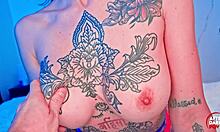 damn that busty tatted redhead juiswild takes hard anal pounding rough doggystyle
