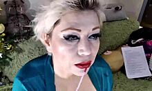 Married Russian pornstar Aimee's hot milf makeup tutorial turns steamy