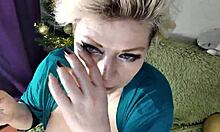 Married Russian pornstar Aimee's hot milf makeup tutorial turns steamy