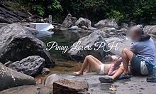 Petite Pinay Couple Caught Fucking Hard In Outdoor River Scandal