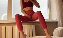 russian stepmom and stepson catch each other masturbating then fuck with dirty talk