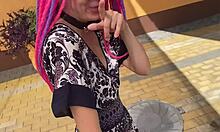 a cute beach girl turns into my dirtiest slave now!!