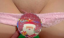 Unwrap virgin shaved pussy as first-time Christmas gift reveal