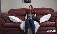 Pretty young redhead Lovenia Lux first home casting interview private 1on1 Vira Gold