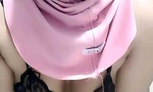 big tits arab hijab slut fingers her fat pussy solo horny