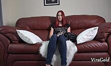 Pretty young redhead Lovenia Lux first home casting interview private 1on1 Vira Gold