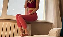 russian stepmom and stepson catch each other masturbating then fuck with dirty talk