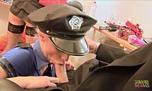 Busty Blonde Milf Cindy Behr Swallows Cum Fervently in Foursome Fuck with Friend