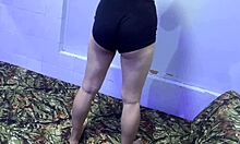 Wife's Massive Booty Jiggles In Bed Workout