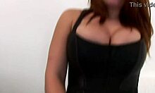 Rebecca in fishnets gets fucked hard and tits cum covered