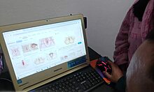 anatomy lesson turns into handjob fun with busty stepmom