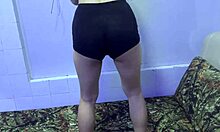 Wife's Massive Booty Jiggles In Bed Workout