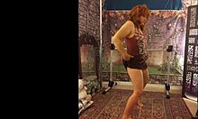 hotwife steffi dances then flashes her bare cunt close-up