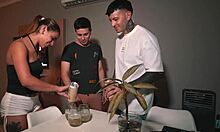 new year bash spirals into raw unprotected group creampie frenzy