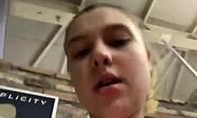 wild gym creampie tempts with risky public wetness and throbbing release