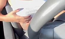 naked teen masturbates orally outdoors licking pussy to orgasm in traffic