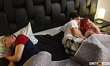 part 1 i fuck my stepsister next to my stepfather in bedroom fingering handjob