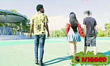 paola white rides massive black cock while boyfriend watches