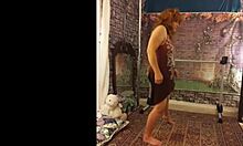 hotwife steffi dances then flashes her bare cunt close-up