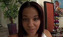 asian teen's messy pov blowjob and facial solves her cash problems quick