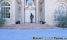 cute classy ebony teen babe sucks amateur oral