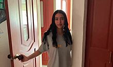 hey little latina princess, wanna get fucked doggystyle then ride reverse cowgirl on that big cock with your big tits bouncing?