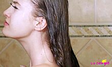 Skinny 18+ Brunette Teen Mommy Showers Before Daddy Casting Interview