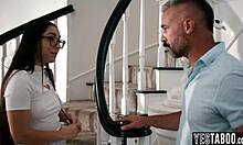 I train my latina teen stepdaughter's holes with my throbbing cock