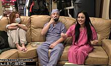 i became nurse blaire celeste blasting jizz on her pierced tits pov