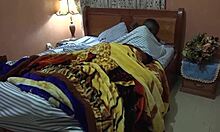 hubby massages ebony wife big ass then fucks her hard in kitchen after swim