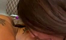 Real Backstage Threesome: Lesbians Shower Then Swap Cum in Wild POV Fuck