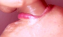 Japanese Girlfriend's Close-Up Uncensored Facial Milk Explosion from Friend