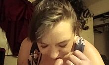 Slutty milf takes rough facefucking deepthroat then creampie doggystyle finish