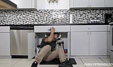 Stepuncle sneaks peeks at latin teen's panties in familystrokes taboo twist