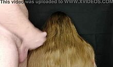 stepmom didn't mind when i blasted cum all over her long silky hair up close