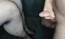 footjob handjob combo in high heels ends with cum on feet