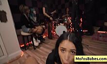 hey natural big tit brunette nia bleu fucks band sound guy backstage brett maker