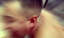 Neighbor fulfills balcony fetish in hotel with red sheer outfit and full creampie