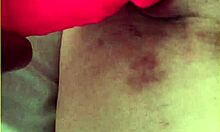 hey watch wifey shove that huge 10-inch dildo deep inside