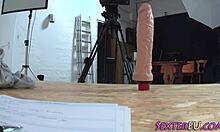 Teasing German Ebony's Mouth Gets Pee and Jizz