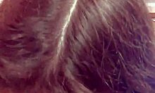 russian brunette stockings slut deepthroats dildo dirty talks anal fingers pussy