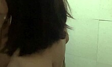 Curvy asian stepmom licks natural tits shower kissing bodybuilder shorts bath