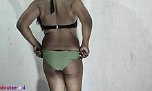 indian shemale crossdresses in olive bikini for hot solo tease 🔥🍑