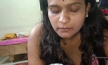 naughty indian desi kavita bhabhi's dirty cum in mouth sloppy blowjob spitting