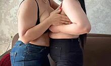Stepmom shows stepdaughter lesbian pussy licking and wet doggystyle in taboo milf instruction