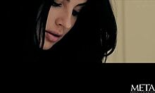 teasing model fingers hairy pussy to orgasm in heels