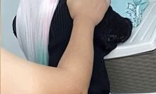 Virgin stepdaughter's huge tits tempt stepdad in first time bedroom roleplay over 18